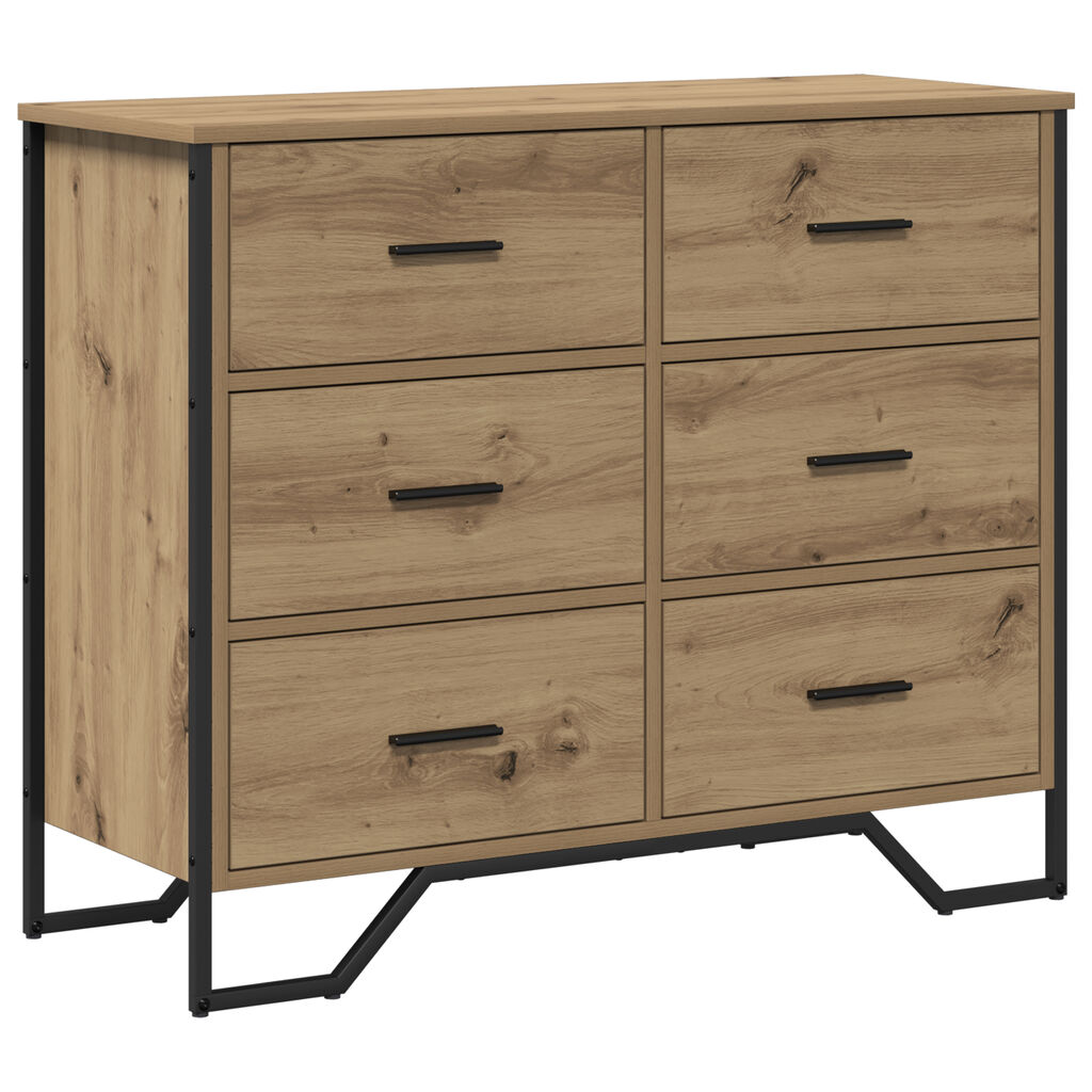 vidaXL Κουτί με Συρτάρια Ξυλόπινα 91x35.5x74.5 εκ. Επεξεργασμένο Ξύλο