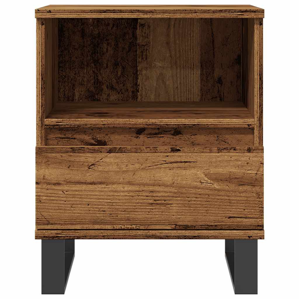 vidaXL Κομοδίνα 2 τεμάχια Παλιό ξύλο 40x35x50 cm Κατασκευασμένο ξύλο