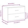 vidaXL Ντουλάπι με 2 συρτάρια Μαύρη δρυς 60x31x40 cm Ξύλινη κατασκευή