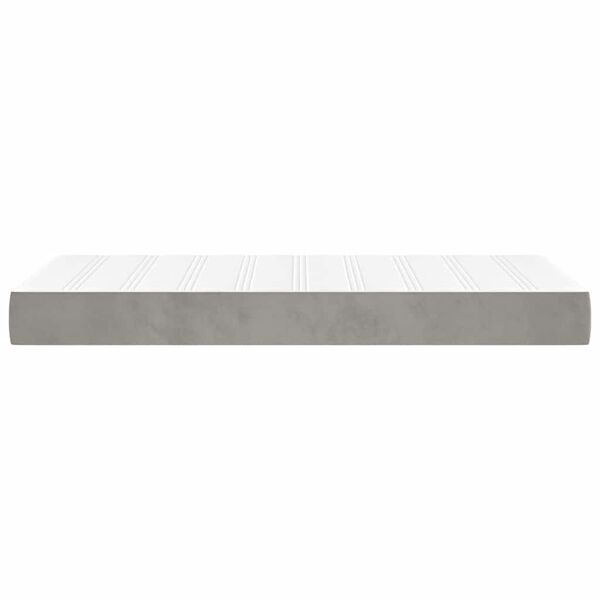vidaXL Στρώμα με Pocket Springs Ανοιχτό Γκρι 90x210x20 εκ. Βελούδινο