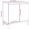 vidaXL Ντουλάπι νιπτήρα Παλιό ξύλο 58x33x60 cm Κατασκευασμένο ξύλο