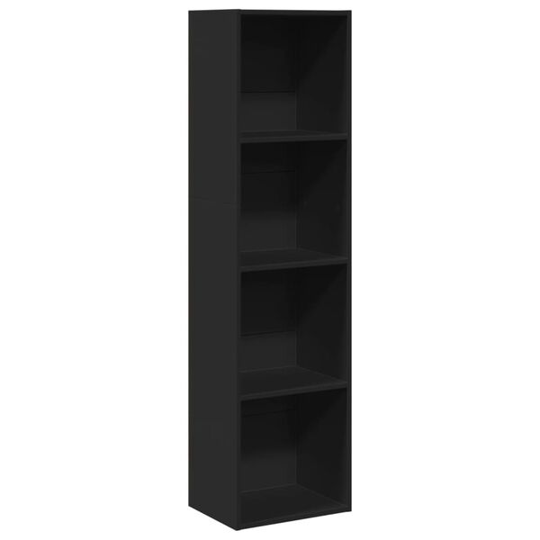 vidaXL Βιβλιοθήκη Μαύρο 40x30x152 εκ. από Επεξεργασμένο Ξύλο