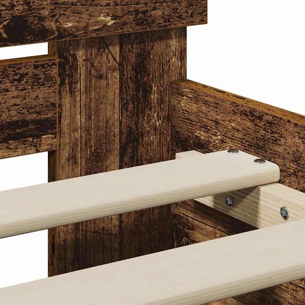 vidaXL Σκελετός Κρεβατιού Παλαιό ξύλο 75 x 190 cm Επεξεργασμένο ξύλο