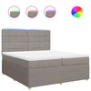 vidaXL &Kappa;&rho;&epsilon;&beta;ά&tau;&iota; Boxspring &mu;&epsilon; &Sigma;&tau;&rho;ώ&mu;&alpha; Taupe 200x200 &epsilon;&kappa;. &Upsilon;&phi;&alpha;&sigma;&mu;ά&tau;&iota;&nu;&omicron;