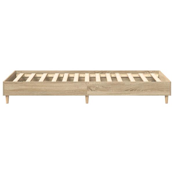 vidaXL Πλαίσιο κρεβατιού χωρίς στρώμα Sonoma Oak 75x190 cm