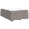 vidaXL &Kappa;&rho;&epsilon;&beta;ά&tau;&iota; Boxspring &mu;&epsilon; &Sigma;&tau;&rho;ώ&mu;&alpha; Taupe 140x200 &epsilon;&kappa;. &Upsilon;&phi;&alpha;&sigma;&mu;ά&tau;&iota;&nu;&omicron;