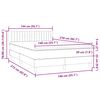vidaXL &Kappa;&rho;&epsilon;&beta;ά&tau;&iota; Boxspring &mu;&epsilon; &Sigma;&tau;&rho;ώ&mu;&alpha; & LED &Sigma;&kappa;&omicron;ύ&rho;&omicron; &Gamma;&kappa;&rho;&iota; 140x210 &epsilon;&kappa;. &Beta;&epsilon;&lambda;&omicron;ύ&delta;&iota;&nu;&omicron;