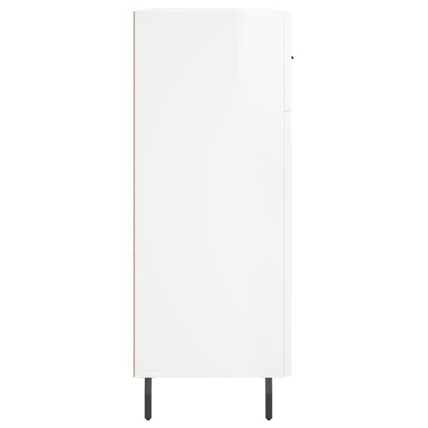 vidaXL Ντουλάπι Γυαλιστερό Λευκό 69,5x34x90 εκ. Επεξεργασμένο Ξύλο