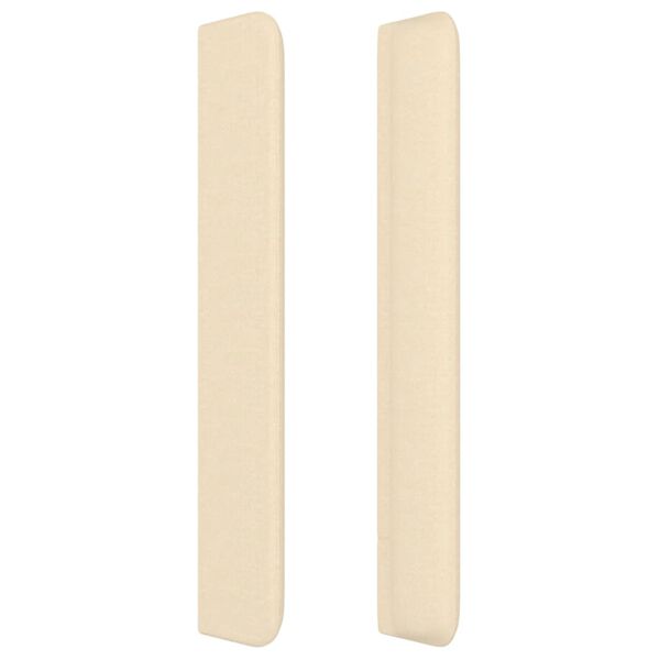 vidaXL Κεφαλάρι με Πτερύγια Κρεμ 103x16x118/128 εκ. Υφασμάτινο