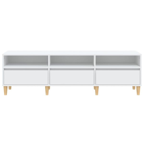 vidaXL Έπιπλο Τηλεόρασης Λευκό 150x30x44,5 εκ. Επεξεργασμένο Ξύλο