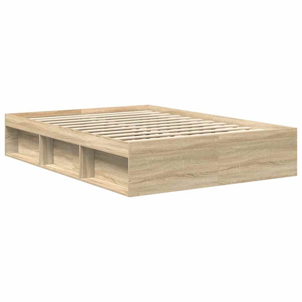 vidaXL Πλαίσιο Κρεβατιού Sonoma Δρυς 150 x 200 εκ. King Size
