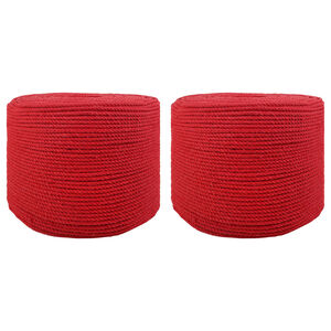 vidaXL Cotton Twine 2 &tau;&mu;&chi;. 2 mm 100 m &Kappa;ό&kappa;&kappa;&iota;&nu;&omicron; 100% &Beta;&alpha;&mu;&beta;ά&kappa;&iota;