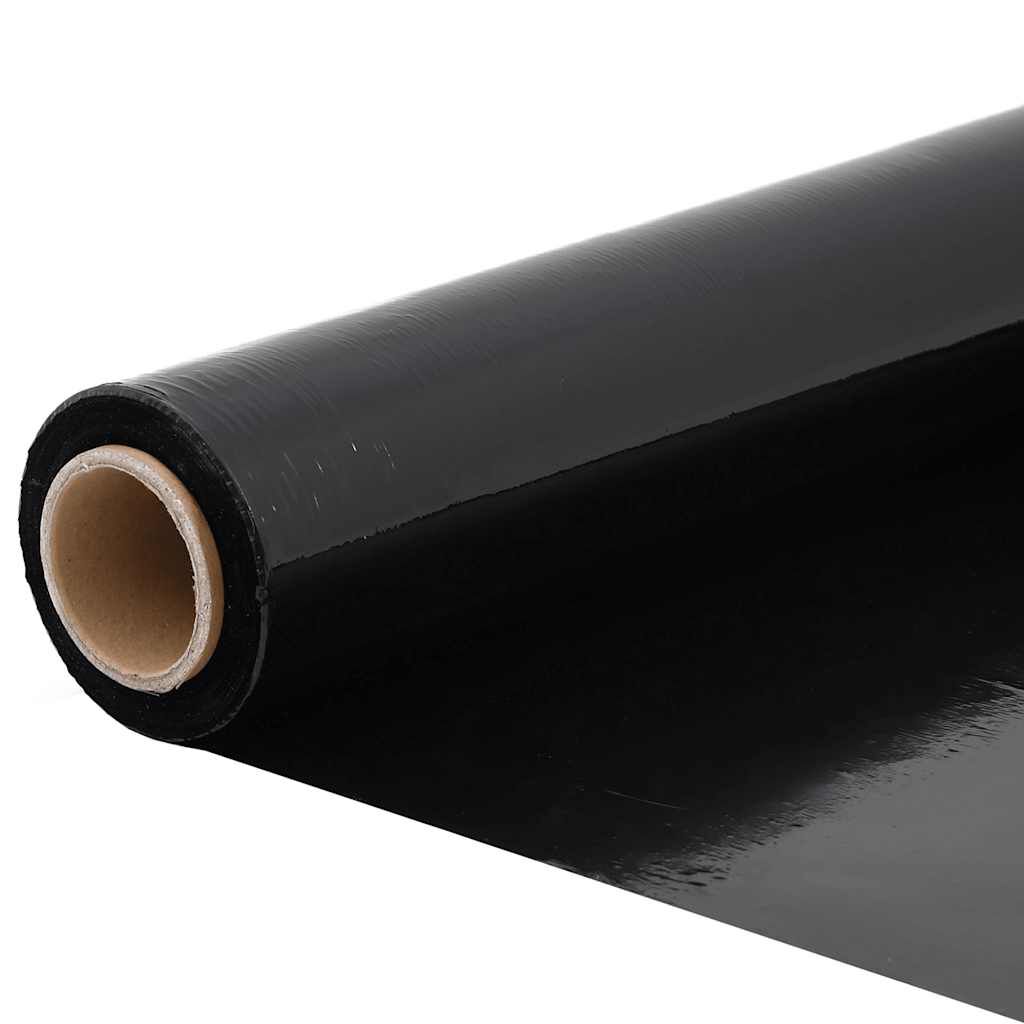 vidaXL Stretch Film 6 τεμάχια Μαύρο 20 μm 50 cm x 150 m