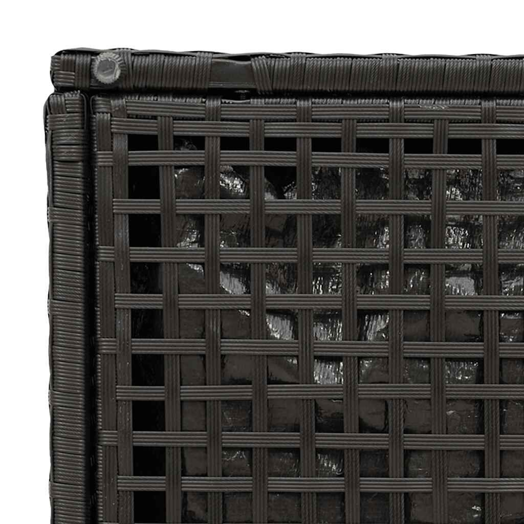 vidaXL σκαμπό κήπου με μαξιλάρια 2 τεμάχια Μαύρο 40x40x43 cm