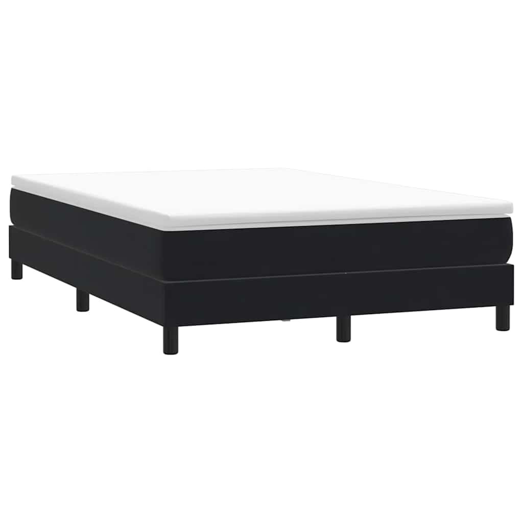 vidaXL Box Spring Κρεβάτι με στρώμα Μαύρο 160x220 cm Βελούδινο