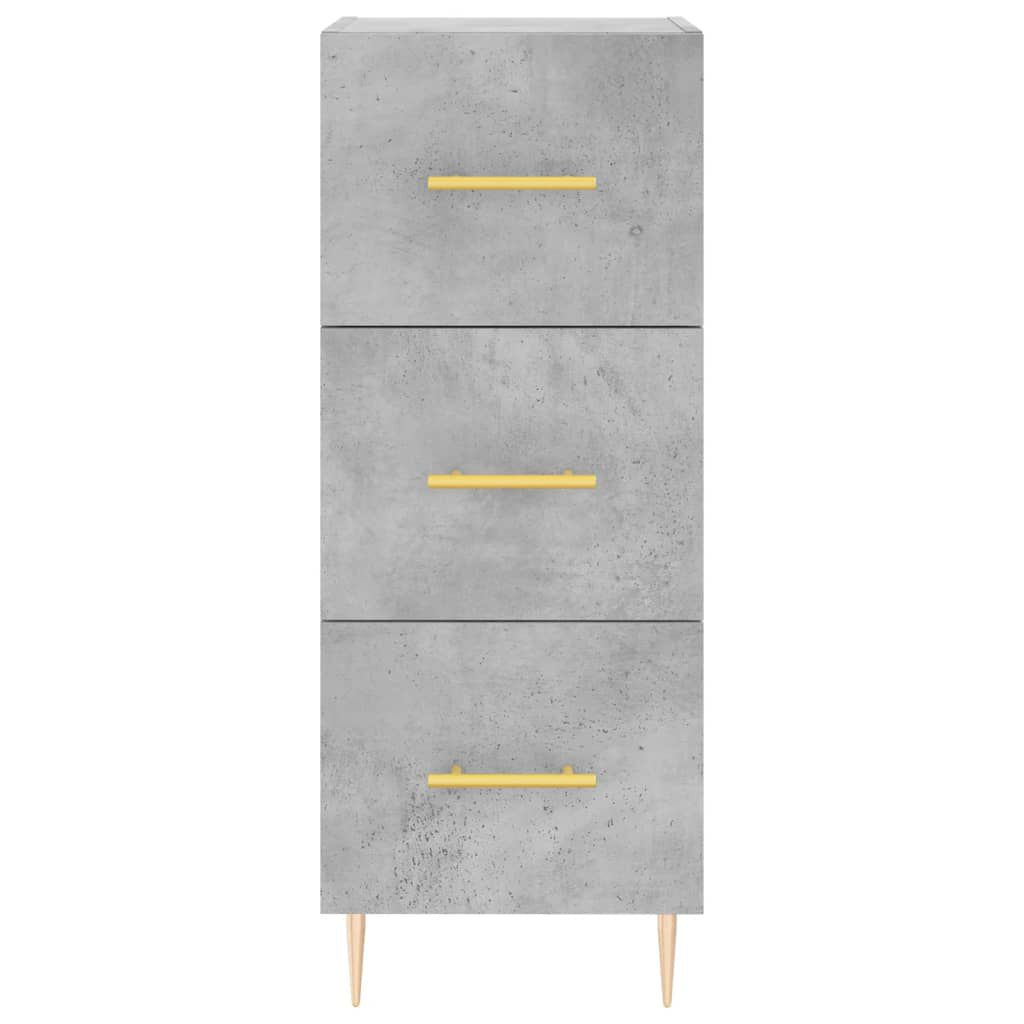 vidaXL Ντουλάπι Γκρι Σκυροδέματος 34,5x34x180 εκ. Επεξεργασμένο Ξύλο