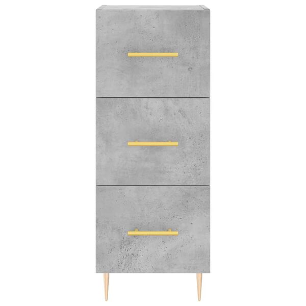 vidaXL Ντουλάπι Γκρι Σκυροδέματος 34,5x34x180 εκ. Επεξεργασμένο Ξύλο
