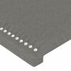 vidaXL Κεφαλάρι Κρεβατιού LED Σκούρο Γκρι 100x5x118/128εκ. Υφασμάτινο
