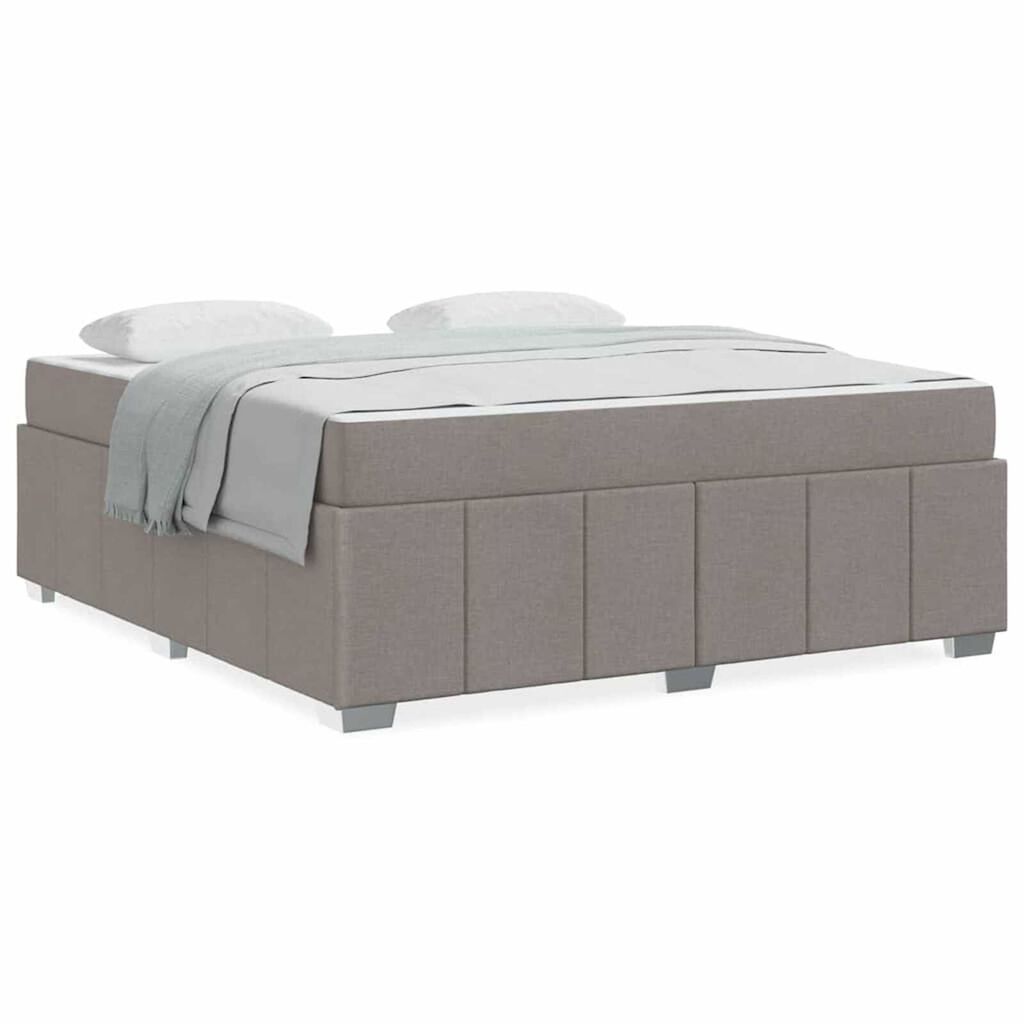 vidaXL Σκελετός Κρεβατιού με στρώμα Taupe 180 x 200 cm ύφασμα