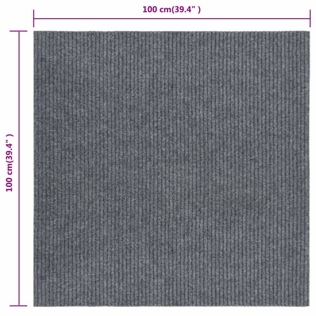 vidaXL Χαλί Διάδρομος / Συλλέκτης Βρωμιάς Γκρι 100 x 100 εκ.