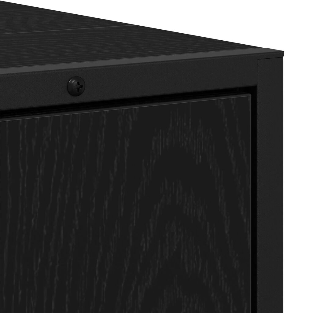 vidaXL Ντουλάπα Νιπτήρα Μπάνιου Μαύρης Δρυός 80x33x60 εκ. Μοριοσανίδες