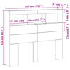 vidaXL Κεφαλάρι με Αποθηκευτικό Χώρο & LED Sonoma Δρυς 120x17x102 εκ.