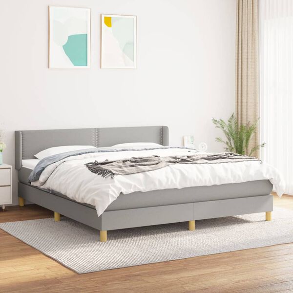 vidaXL &Kappa;&rho;&epsilon;&beta;ά&tau;&iota; Boxspring &mu;&epsilon; &Sigma;&tau;&rho;ώ&mu;&alpha; &Alpha;&nu;&omicron;&iota;&chi;&tau;ό &Gamma;&kappa;&rho;&iota; 180x200 &epsilon;&kappa;. &Upsilon;&phi;&alpha;&sigma;&mu;ά&tau;&iota;&nu;&omicron;