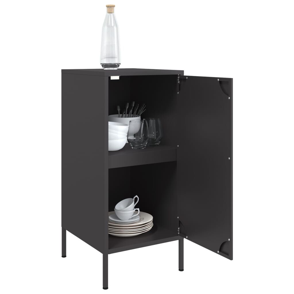 vidaXL Ντουλάπι Μαύρο 36 x 39 x 79 εκ. από Χάλυβα