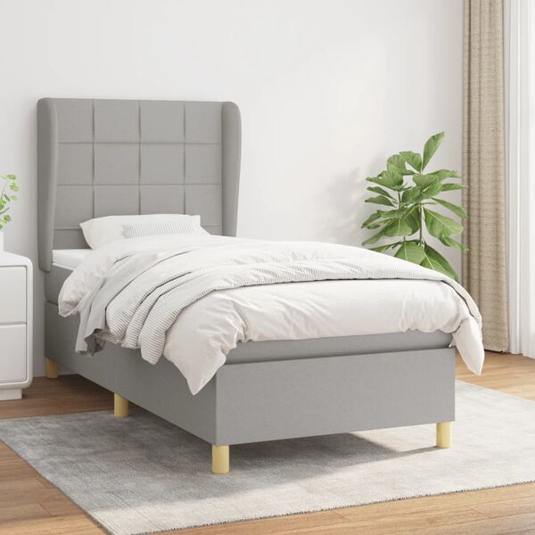 vidaXL &Kappa;&rho;&epsilon;&beta;ά&tau;&iota; Boxspring &mu;&epsilon; &Sigma;&tau;&rho;ώ&mu;&alpha; &Alpha;&nu;&omicron;&iota;&chi;&tau;ό &Gamma;&kappa;&rho;&iota; 90x190 &epsilon;&kappa;. &Upsilon;&phi;&alpha;&sigma;&mu;ά&tau;&iota;&nu;&omicron;