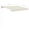 vidaXL Τέντα Αυτόματη με LED & Αισθητήρα Ανέμου Κρεμ 300 x 250 εκ.