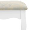 vidaXL Μπουντουάρ με Σκαμπό Λευκό 50 x 59 x 136 εκ. Ξύλο Παυλώνιας