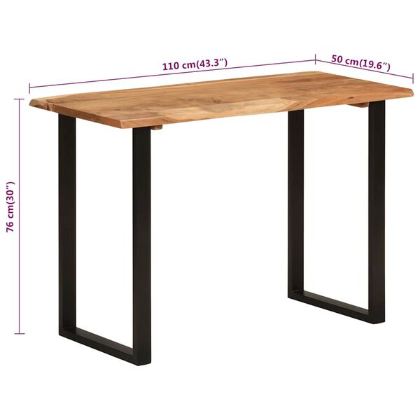vidaXL Τραπεζαρία 110 x 50 x 76 εκ. από Μασίφ Ξύλο Ακακίας