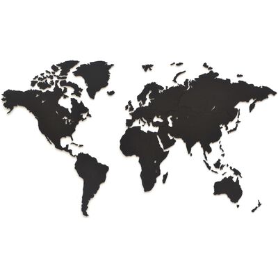 MiMi Innovations Παγκόσμιος Χάρτης Luxury Μαύρος 90 x 54 εκ. Ξύλινος