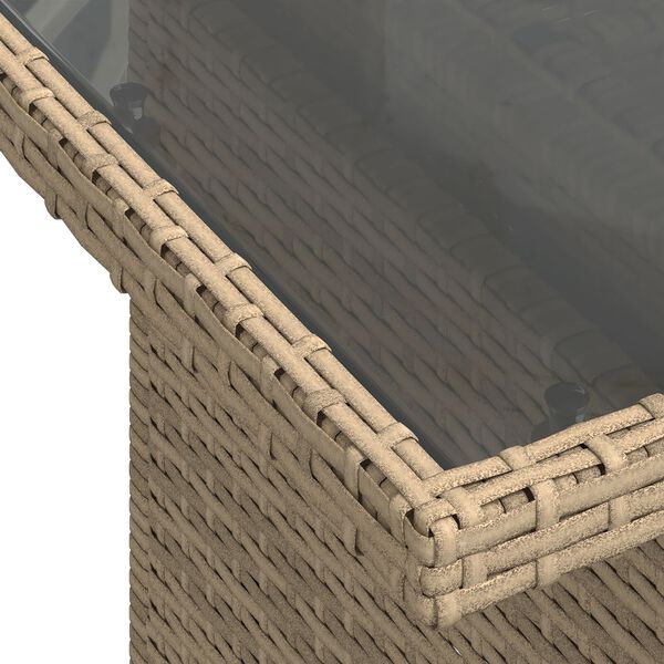 vidaXL Σετ Καναπέ Κήπου 7 pcs Μπεζ 100 x 55 x 73 εκ. Πολυ ράταν
