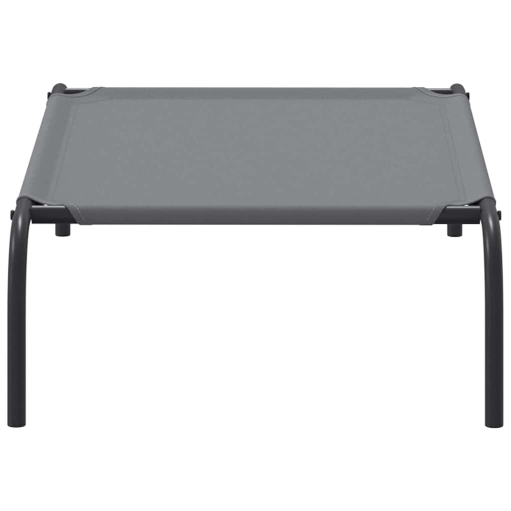 vidaXL Ανυψωμένο κρεβάτι σκύλου γκρι 90x50x20 cm ύφασμα Οξφόρδης
