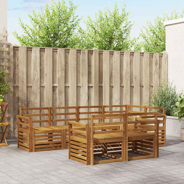 vidaXL &Sigma;&epsilon;&tau; &Kappa;&alpha;&nu;&alpha;&pi;έ 7 pcs &Phi;&upsilon;&sigma;&iota;&kappa;ό &Sigma;&tau;&epsilon;&rho;&epsilon;ό &Xi;ύ&lambda;&omicron; &Alpha;&kappa;&alpha;&kappa;ί&alpha;&sigmaf;