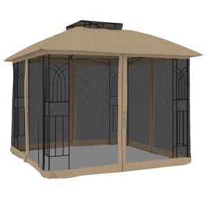 vidaXL &Kappa;&iota;ό&sigma;&kappa;&iota; &mu;&epsilon; &Delta;&iota;&pi;&lambda;&omicron;ύ&sigmaf; &Tau;&omicron;ί&chi;&omicron;&upsilon;&sigmaf;/&Delta;ί&chi;&tau;&upsilon; Taupe 2,94x2,94 &mu;. &alpha;&pi;ό &Alpha;&tau;&sigma;ά&lambda;&iota;