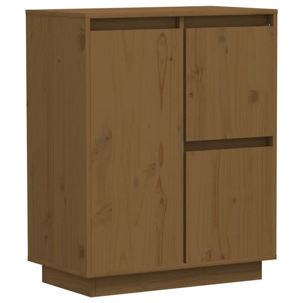 vidaXL Ντουλάπι Καφέ Μελί 60 x 34 x 75 εκ. από Μασίφ Ξύλο Πεύκου