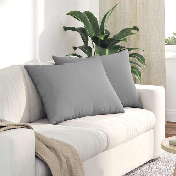 vidaXL Μαξιλάρι Καναπέ 2 pcs Γκρι 70 x 50 cm ύφασμα
