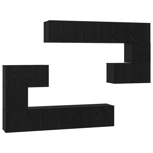 vidaXL &Sigma;&epsilon;&tau; &epsilon;&pi;ί&pi;&lambda;&omicron;&upsilon; &tau;&eta;&lambda;&epsilon;ό&rho;&alpha;&sigma;&eta;&sigmaf; 8 pcs &Mu;&alpha;ύ&rho;&eta; &Omicron;&xi;&upsilon;ά &Epsilon;&pi;&epsilon;&xi;&epsilon;&rho;&gamma;&alpha;&sigma;&mu;έ&nu;&omicron; &xi;ύ&lambda;&omicron;