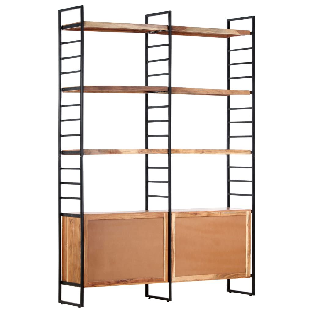 vidaXL Βιβλιοθήκη με 4 Επίπεδα 124 x 30 x 180 εκ. Μασίφ Ξύλο Ακακίας