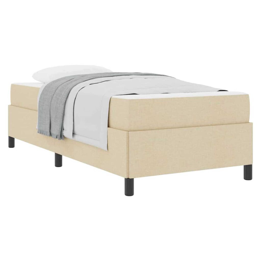 vidaXL Κρεβάτι με ελατήρια Κρέμα και Μαύρο 80 x 200 cm