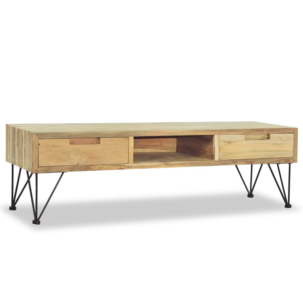 vidaXL Έπιπλο Τηλεόρασης 120 x 35 x 35 εκ. από Μασίφ Ξύλο Teak