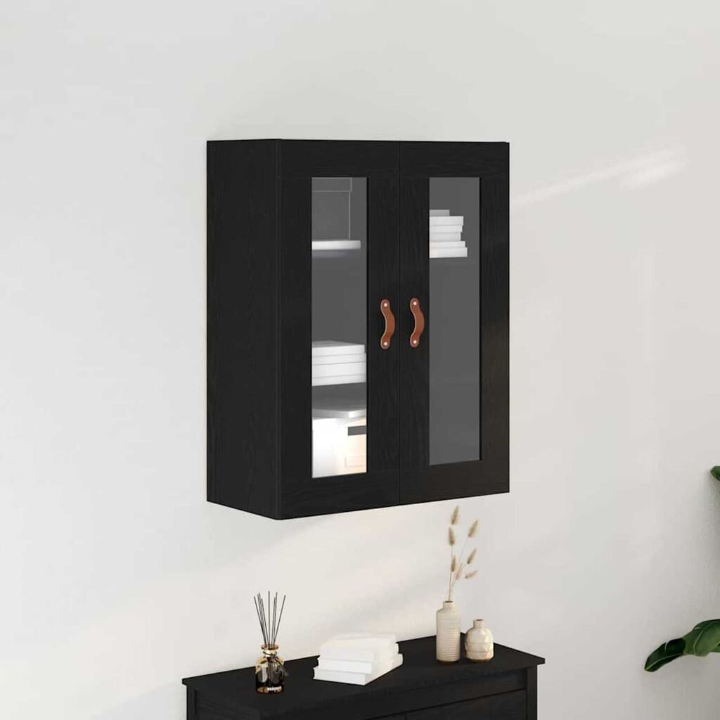 vidaXL Ντουλάπα τοίχου Επιτοίχιο Μαύρη δρυς 69.5 x 34 x 90 εκ.