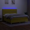 vidaXL &Kappa;&rho;&epsilon;&beta;ά&tau;&iota; Boxspring &mu;&epsilon; &Sigma;&tau;&rho;ώ&mu;&alpha; & LED &Pi;&rho;ά&sigma;&iota;&nu;&omicron; 180x200 &epsilon;&kappa; &Upsilon;&phi;&alpha;&sigma;&mu;ά&tau;&iota;&nu;&omicron;