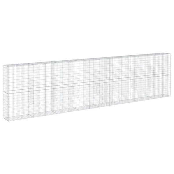 vidaXL Συρματοκιβώτιο με Κάλυμμα 800x50x200εκ. από Γαλβανισμένο Χάλυβα