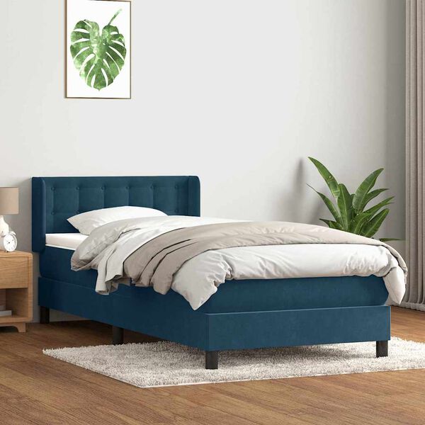 vidaXL Box Spring &kappa;&rho;&epsilon;&beta;ά&tau;&iota; &mu;&epsilon; &sigma;&tau;&rho;ώ&mu;&alpha; &sigma;&kappa;&omicron;ύ&rho;&omicron; &mu;&pi;&lambda;&epsilon; 90x210 &epsilon;&kappa;. &Beta;&epsilon;&lambda;&omicron;ύ&delta;&iota;&nu;&omicron;