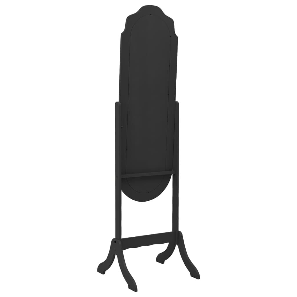 vidaXL Καθρέπτης Επιδαπέδιος Μαύρος 45,5x47,5x160 εκ. Επεξ. Ξύλο