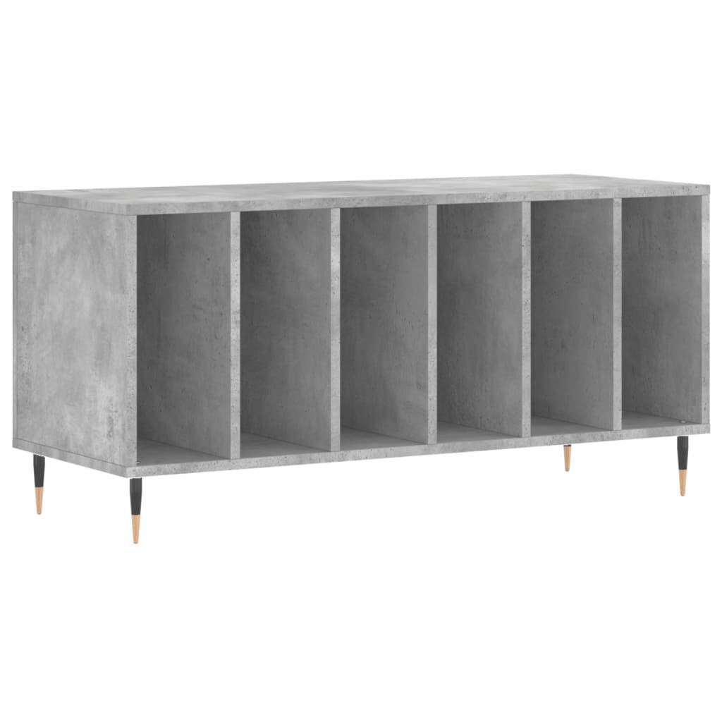 vidaXL Έπιπλο Δίσκων Γκρι Σκυροδέματος 100x38x48 εκ Επεξεργασμένο Ξύλο