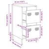 vidaXL Ντουλάπι Λευκό 35x39x73,5 εκ. από Χάλυβα Ψυχρής Έλασης